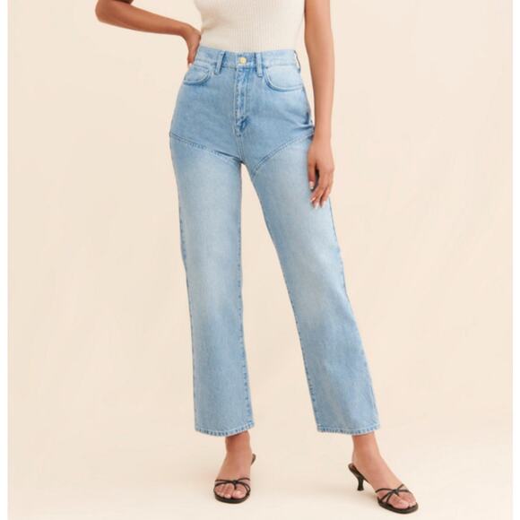 TRIARCHY Stirrup Organic Cotton Straight Jeans Light Wash {O36}